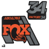 Adhesivo FOX 34 F-S Logo Naranja, Negra 2018