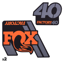Adhesivo FOX 40 F S Logo Naranja  Negra 2018