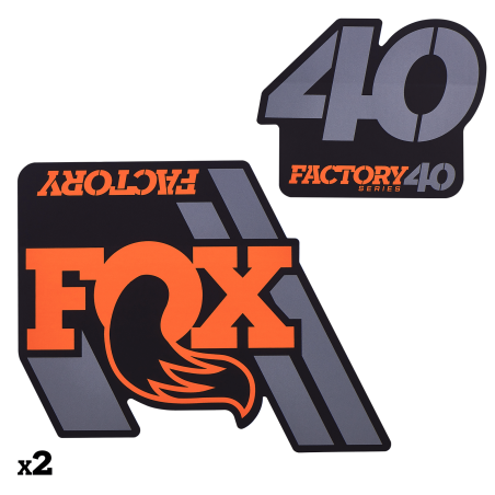 Adhesivo FOX 40 F-S Logo Naranja, Negra 2018