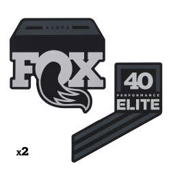 Autocolantes FOX 40 P Se Gray Logo  Bk 2018