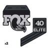 Autocolantes FOX 40 P-Se Gray Logo, Bk 2018