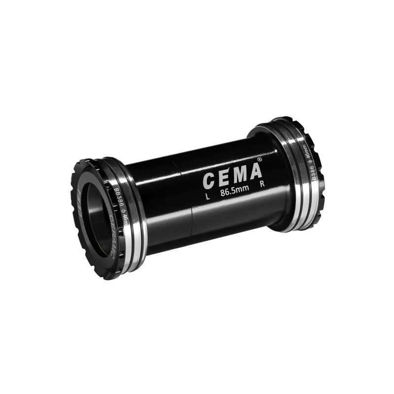 Movimento Pedaleiro Cema BB386 para FSA386/Rotor 30mm - Stainless Steel - Preto