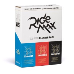 Kit de limpieza RideMax 3 pulverizadores (desengrasante + jabón + cera)