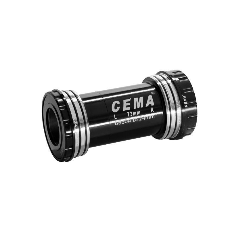 Pedalier Cema BB30A para Shimano - Stainless - Negro