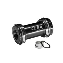 Pedalier Cema PF30A Cannondale assymetrisch - Stainless Steel - Negro
