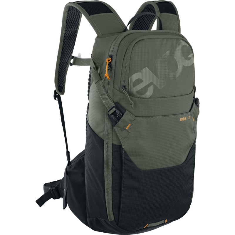 MOCHILA RIDE 12 DARK OLIVE - BLACK