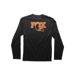 T Shirt M  Larga FOX Textured Negro