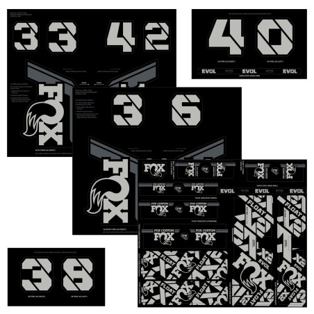 Kit Autocolante FOX Custom Fork/Shock Cinza 2021