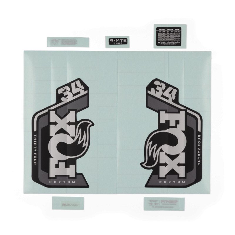 Autocolantes FOX 34 RHYTHM/E-Tune Cinza  2024