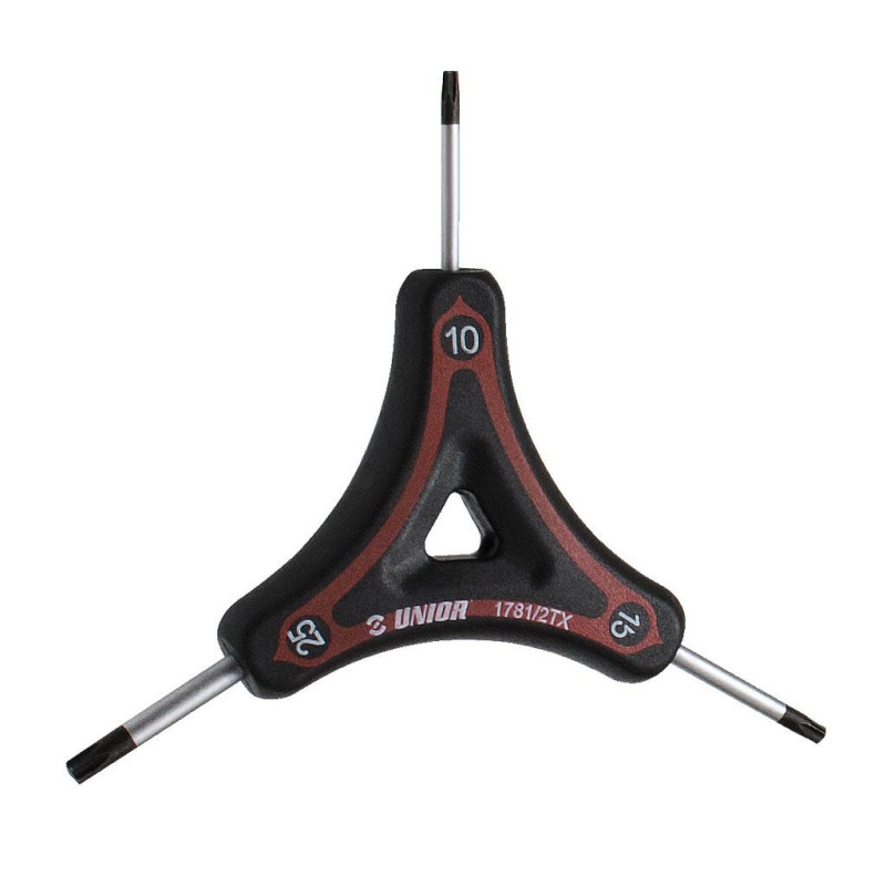 Llave Torx de tres piernas Unior 10x15x25