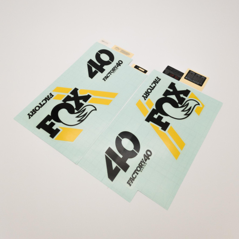 Autocolantes Fox 40 Factory 27.5/26 Bk/Yell logo 2019